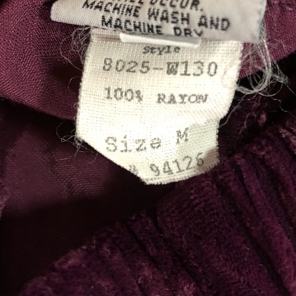 Vintage CP Shades Sausalito Velvet Pants - Picture 6 of 8